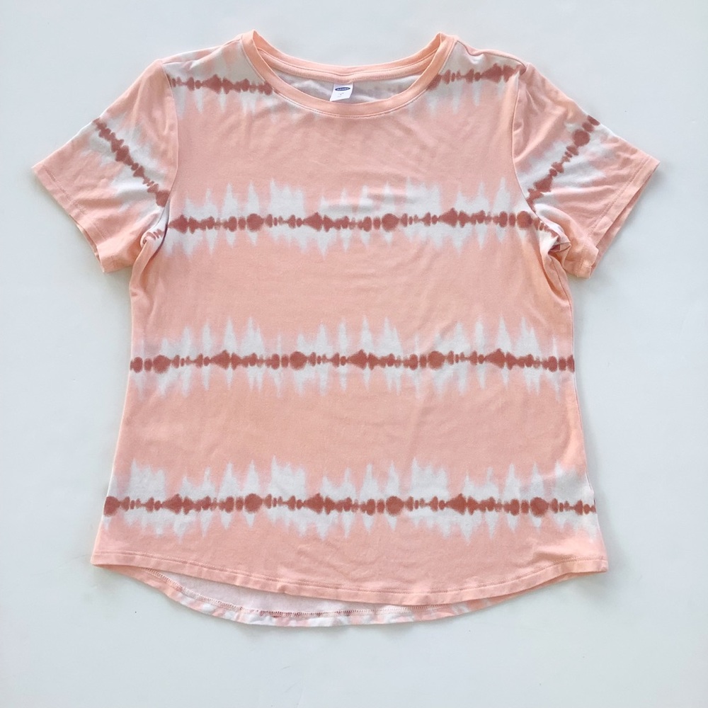 Old Navy Luxe Peach Tie dye tee